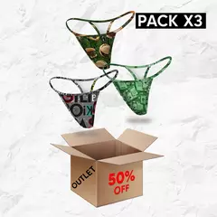 Oportunidad Pack X3 Less Estampada con bies
